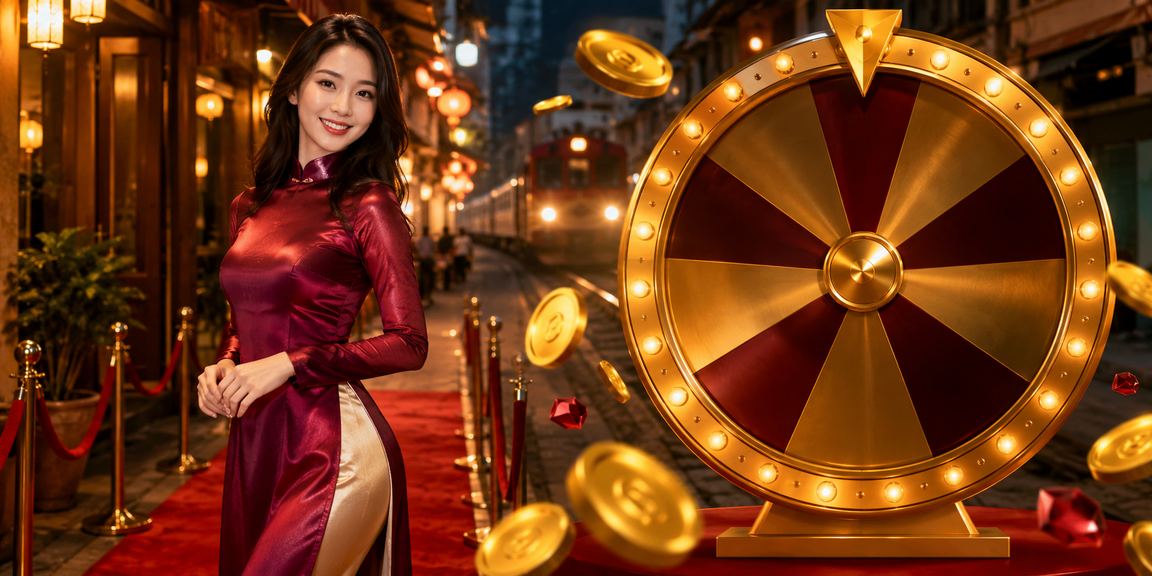 Màn hình quay số may mắn tại Hà Nội trên giao diện sxtd