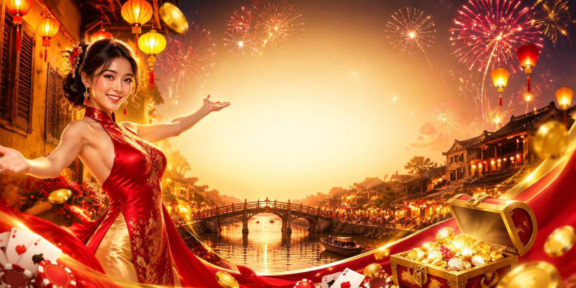 Lễ hội trò chơi bài tại phố cổ Hội An, không khí sôi động của người dùng giải trí tập thể